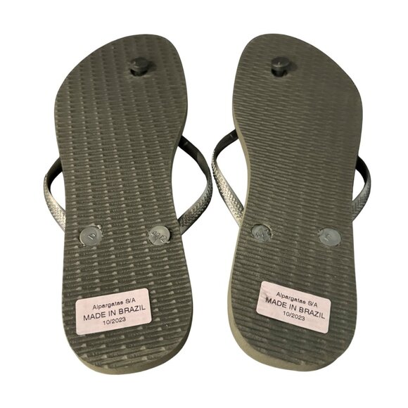 Havaianas Women's Slim Flip Flops Green Sandal, Size 11/12 - Picture 2 of 3